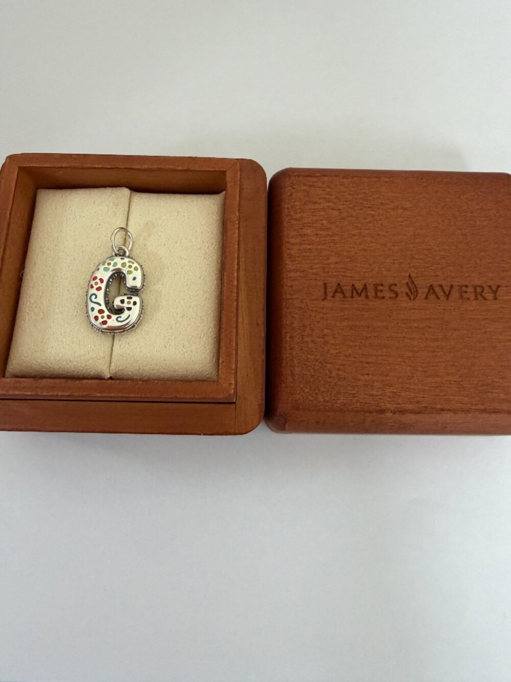 James Avery Enamel Consuela Floral Initial G Charm